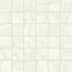 mosaico bianco decorato 5x5 Alabastro